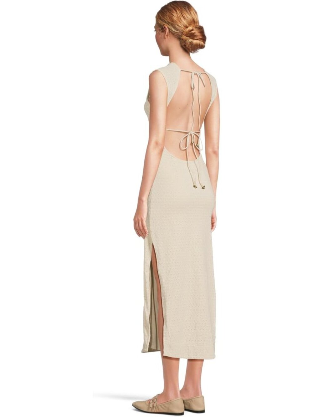Free People Eventide Midi Dress in Bone - XL NWT